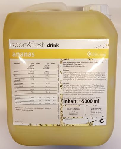 Bavaria Sportsfood Sport&Fresh Drink 1:50 5 Liter Kanister